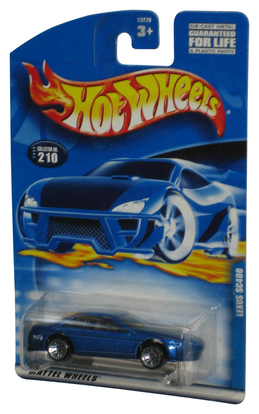 Hot Wheels Lexus SC400 (2000) Mattel Blue Die-Cast Toy Car #210