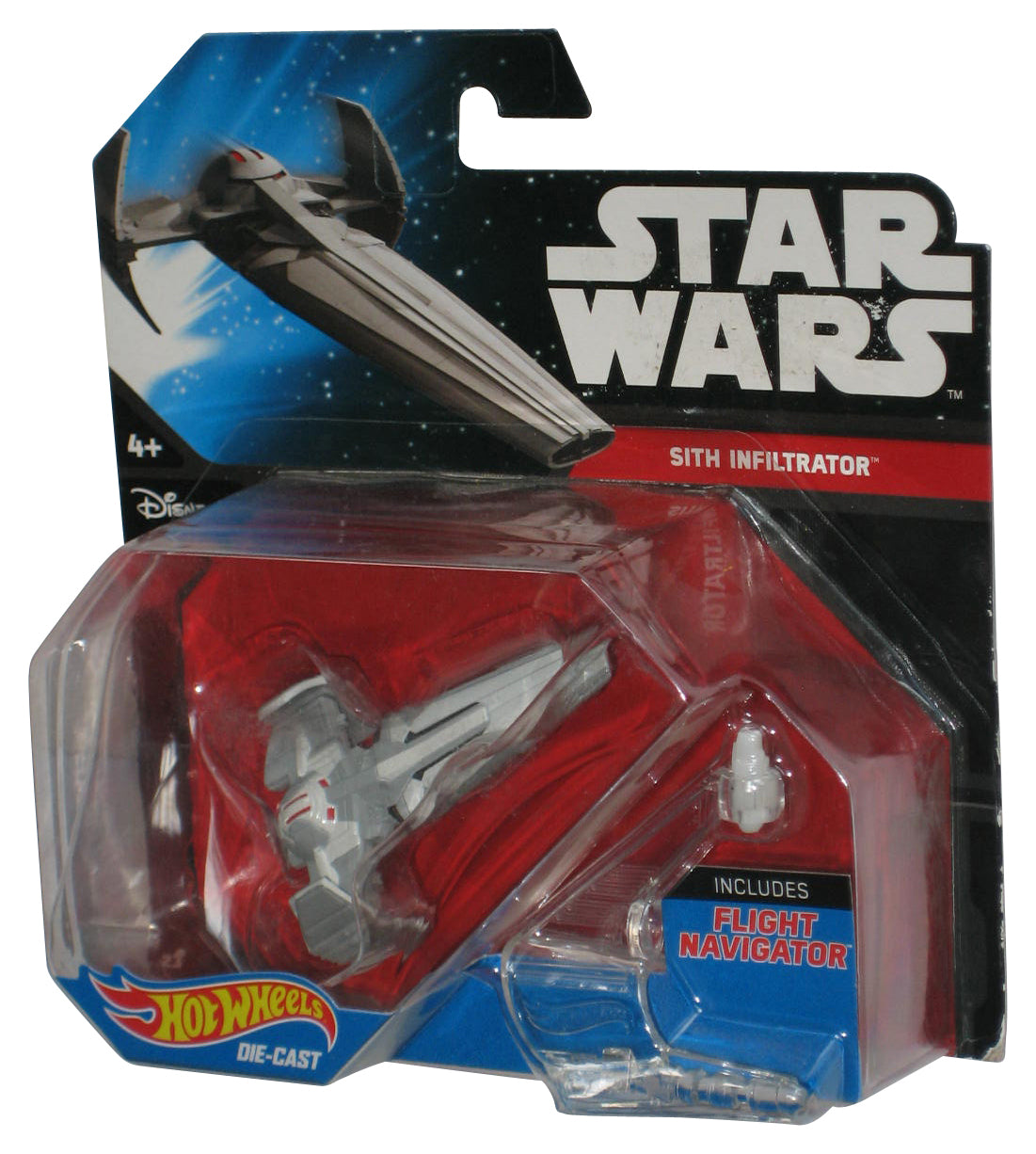 Star Wars Hot Wheels Starship (2015) Sith Infiltrator Toy Vehicle - (Card Price Sticker Residue)