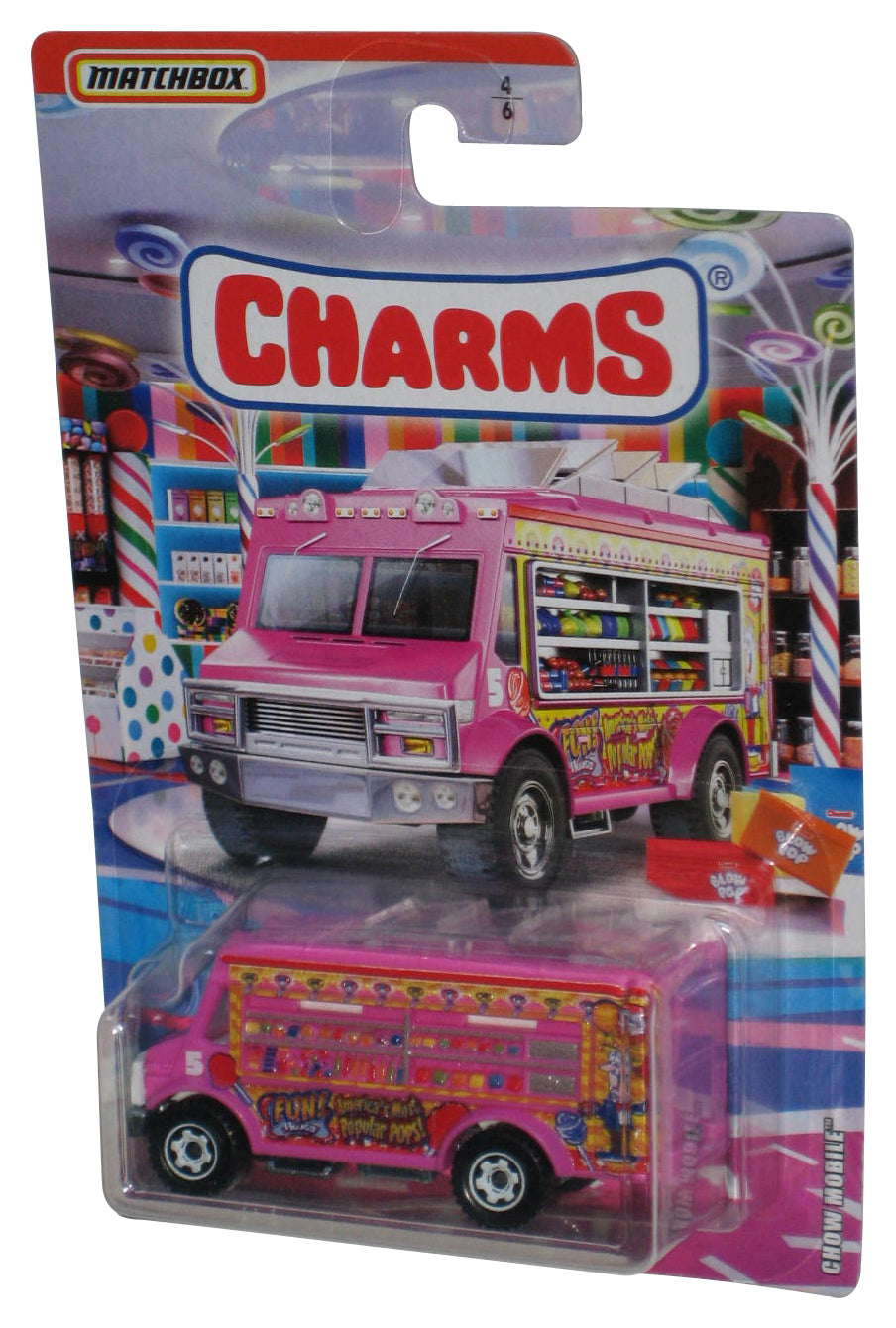 Matchbox Charms Chow Mobile (2019) Pink Toy Truck 4/6