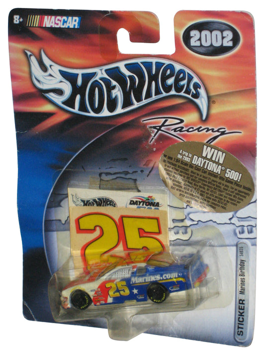 Nascar Hot Wheels Racing (2002) Sticker Marines Birthday Toy Car - (Card Shelf Wear)