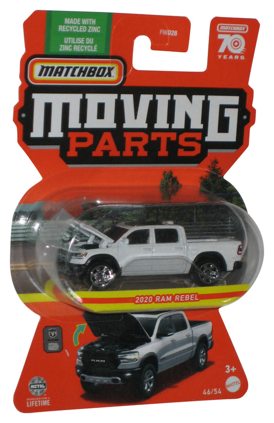 Matchbox Moving Parts (2023) White 2020 Ram Rebel Toy Truck 46/54