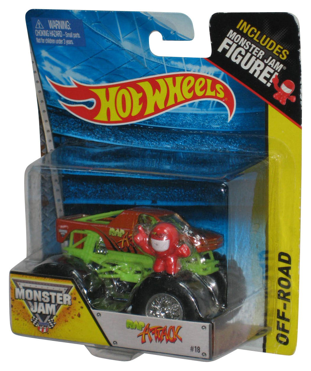 Monster Jam Rap Attack (2013) Hot Wheels Truck #18 w/ Red Mini Figure