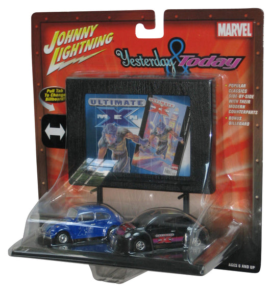 Johnny Lightning Marvel (2022) Ultimate X-Men Yesterday & Today Volkswagen Beetle Toy Car 2-Pack