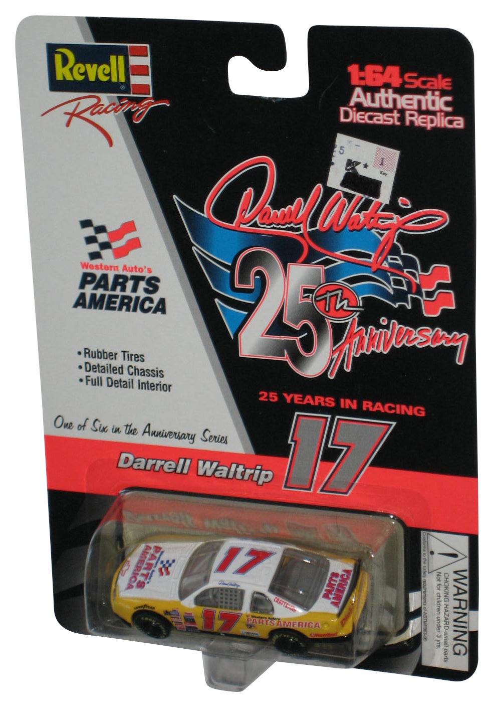 Revell Racing Darrell Waltrip (1997) 25th Western Auto's Parts America Yellow & White Toy Car
