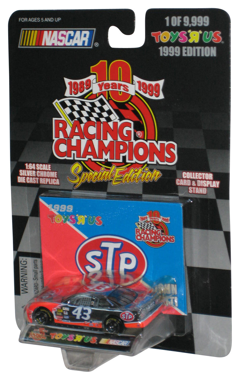 Nascar Racing Champions (1999) Silver Chrome STP Toy Car - (Toys R Us Exclusive)