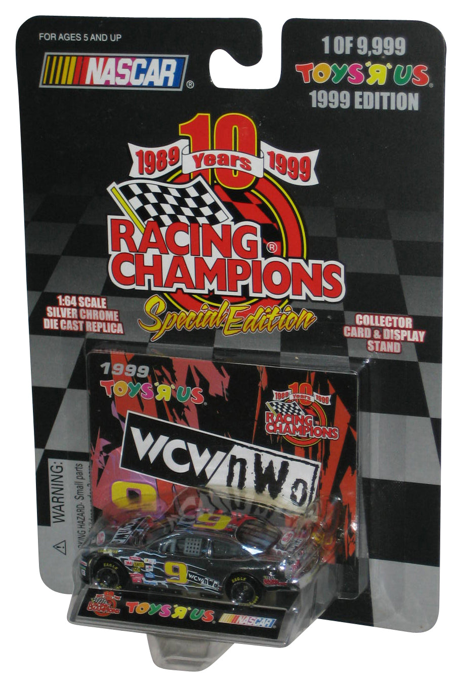 Nascar Racing Champions 1999 Silver Chrome Toys R Us WCW NWO Wrestling Toy Car