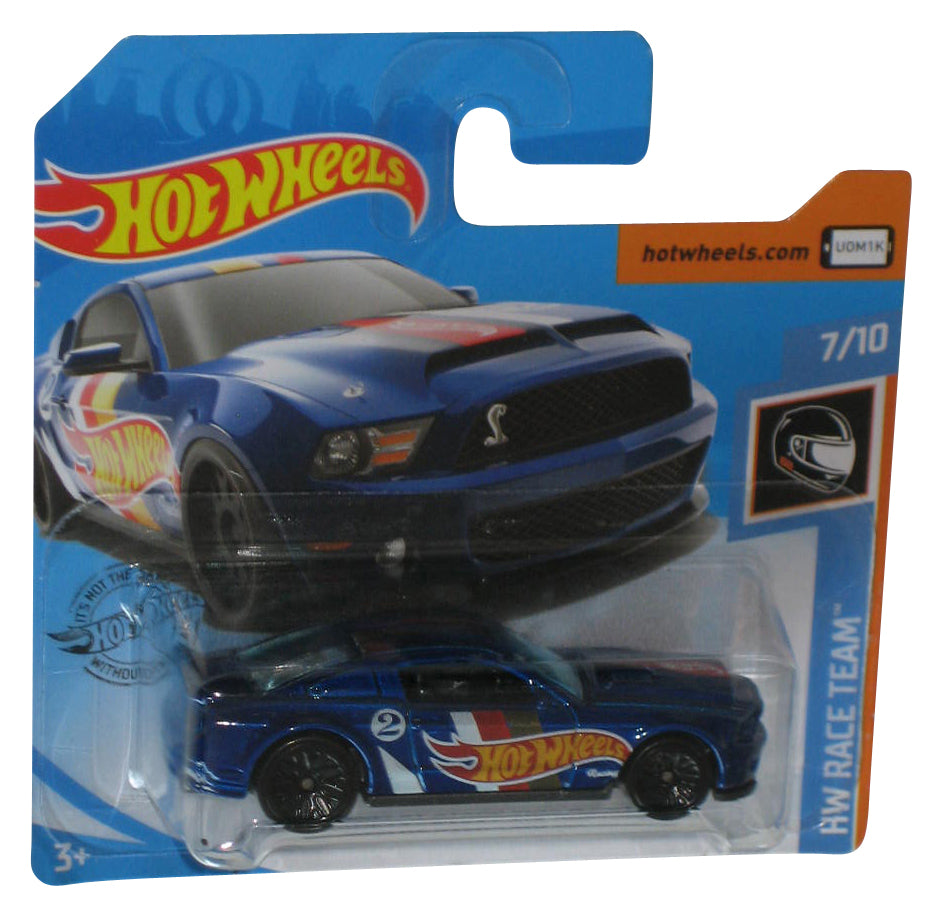 Hot Wheels Race Team 7/10 (2018) Blue '10 Ford Shelby GT500 Super Snake Toy Car 192/250 - (Short Card)