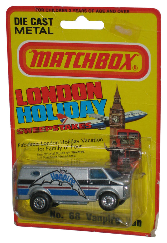 Matchbox Vampire Van (1981) Lesney No. 68 Silver Toy Car - (London Holiday Card)