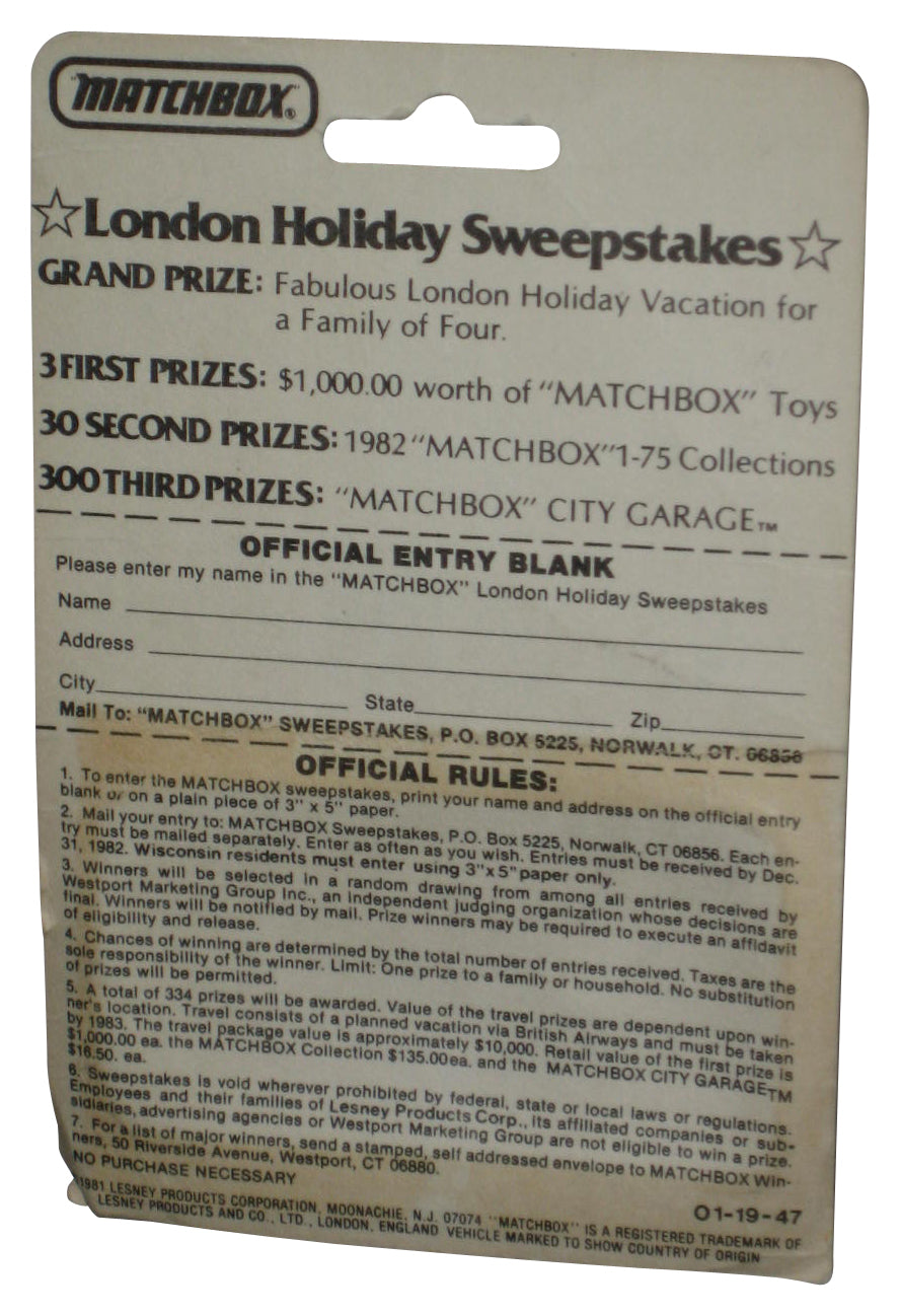 Matchbox Vampire Van (1981) Lesney No. 68 Silver Toy Car - (London Holiday Card)