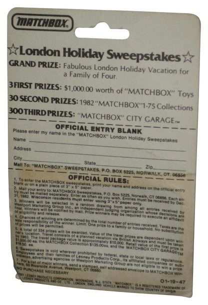 Matchbox Vampire Van (1981) Lesney No. 68 Silver Toy Car - (London Holiday Card)