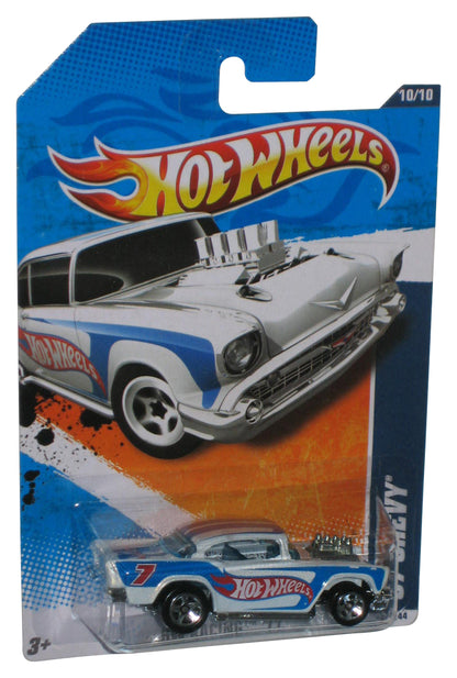 Hot Wheels HW Racing '11 (2010) White '57 Chevy Toy Car 160/244