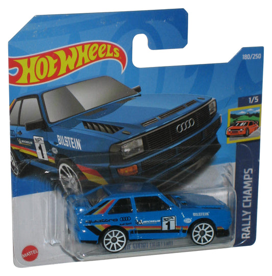 Hot Wheels Rally Champs 1/5 (2021) Blue '84 Audi Sport Quattro Toy Car 180/250 - (Short Card)