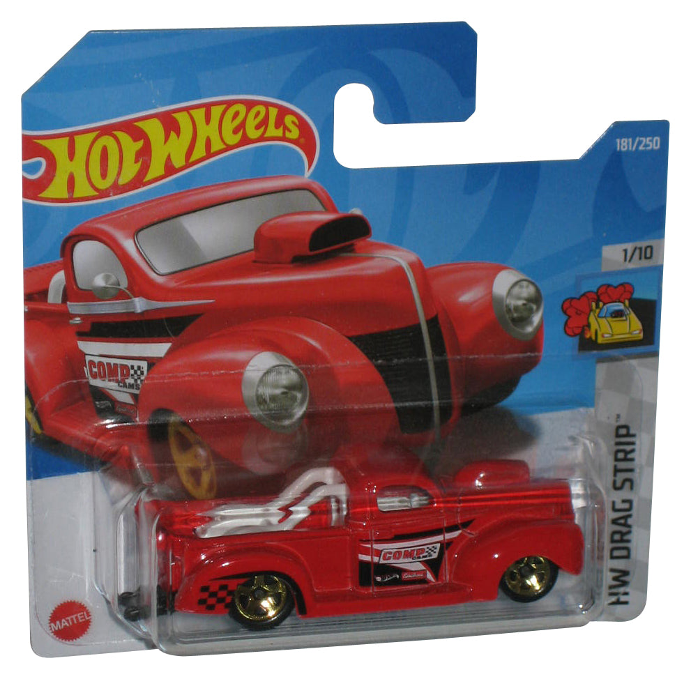 Hot Wheels HW Drag Strip 1/10 (2021) Red '40 Ford Pickup Toy Truck 181/250 - (Short Card)