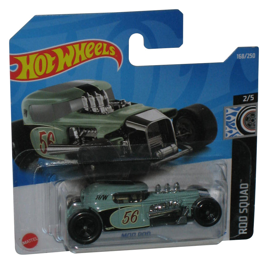 Hot Wheels Rod Squad 2/5 (2021) Pale Green Mod Rod Toy Car 168/250 - (Short Card)