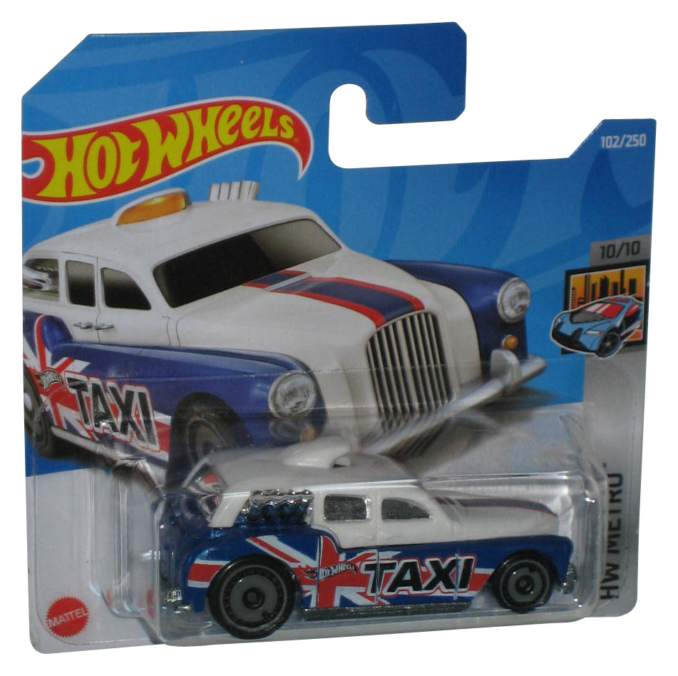 Hot Wheels HW Metro 10/10 (2021) White & Blue Cockney Cab II Toy Car 102/250 - (Short Card)