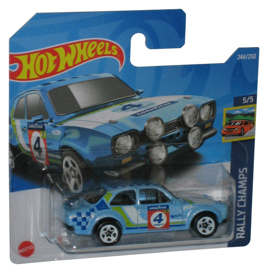 Hot Wheels Rally Champs 5/5 (2021) Blue '70 Ford Escort RS1600 Toy Car 244/250 - (Short Card)