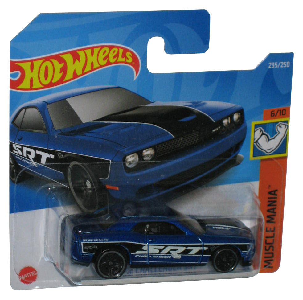 Hot Wheels Muscle Mania 6/10 (2021) Blue '15 Dodge Challenger SRT Toy Car 235/250 - (Short Card)