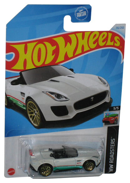 Hot Wheels HW Roadsters 5/5 (2021) White '15 Jaguar F-Type Project 7 Toy Car 116/250