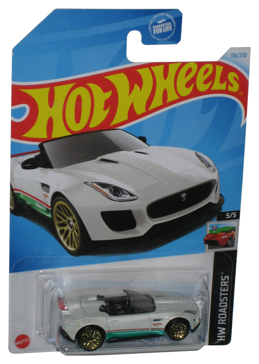 Hot Wheels HW Roadsters 5/5 (2021) White '15 Jaguar F-Type Project 7 Toy Car 116/250