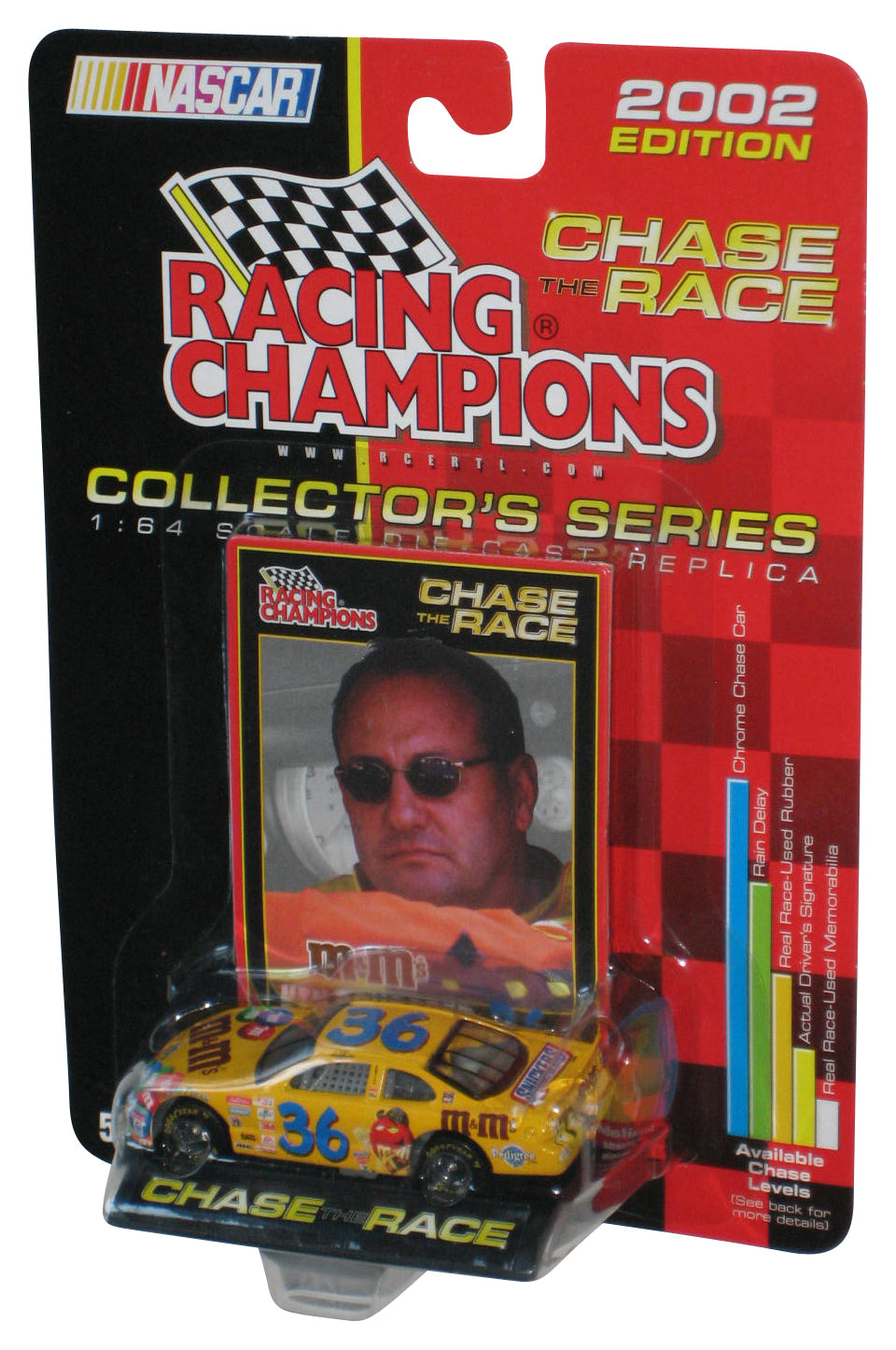 Nascar Racing Champions Chase The Race 2002 Yellow M&M Ken Schrader Toy Car