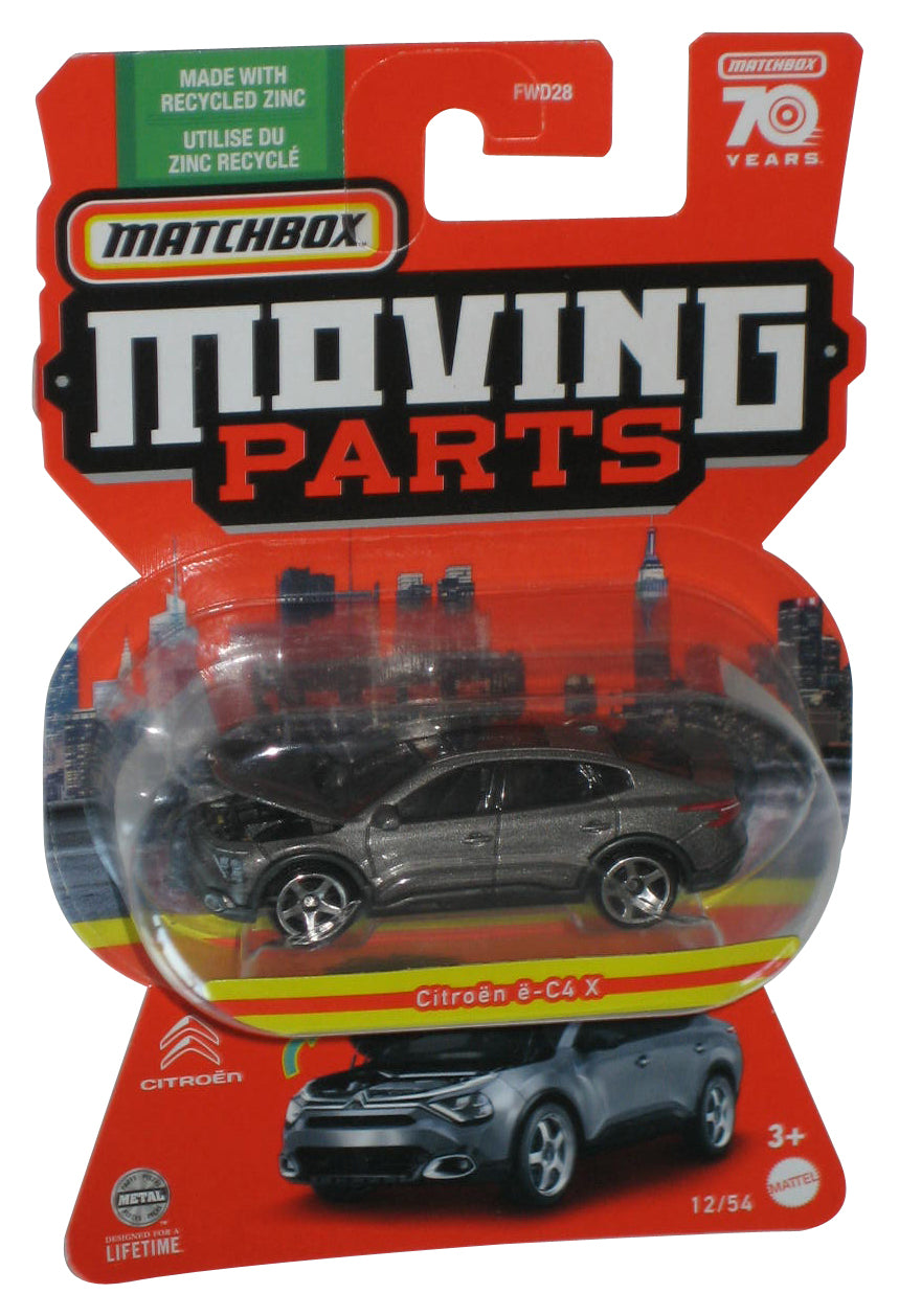 Matchbox Moving Parts (2023) Gray Citroen e-C4 X Toy Car 12/54