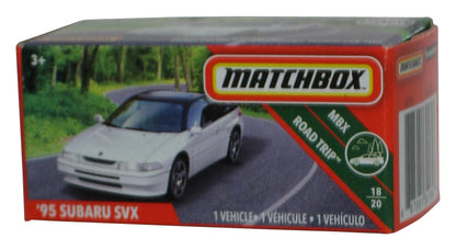 Matchbox MBX Road Trip 18/20 (2019) Power Grabs Box White '95 Subaru SVX Toy Car 5/100