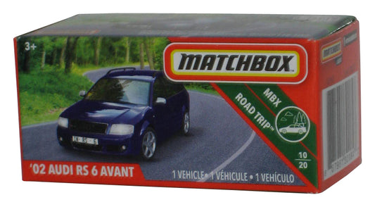 Matchbox '02 Audi RS 6 Avant (2018) MBX Road Trip Blue Toy Car Power Grabs Box 10/20