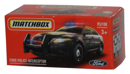 Matchbox Ford Police Interceptor (2021) Gray Power Grabs Box Toy Car 95/100