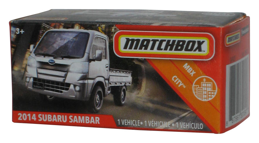 Matchbox MBX City (2019) Power Grabs Box White 2014 Subaru Sambar Toy 17/100