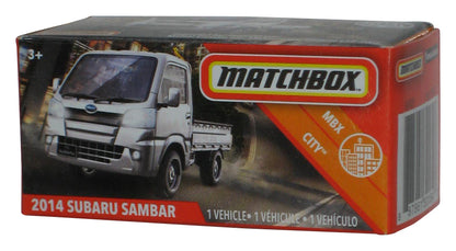 Matchbox MBX City (2019) Power Grabs Box White 2014 Subaru Sambar Toy 17/100
