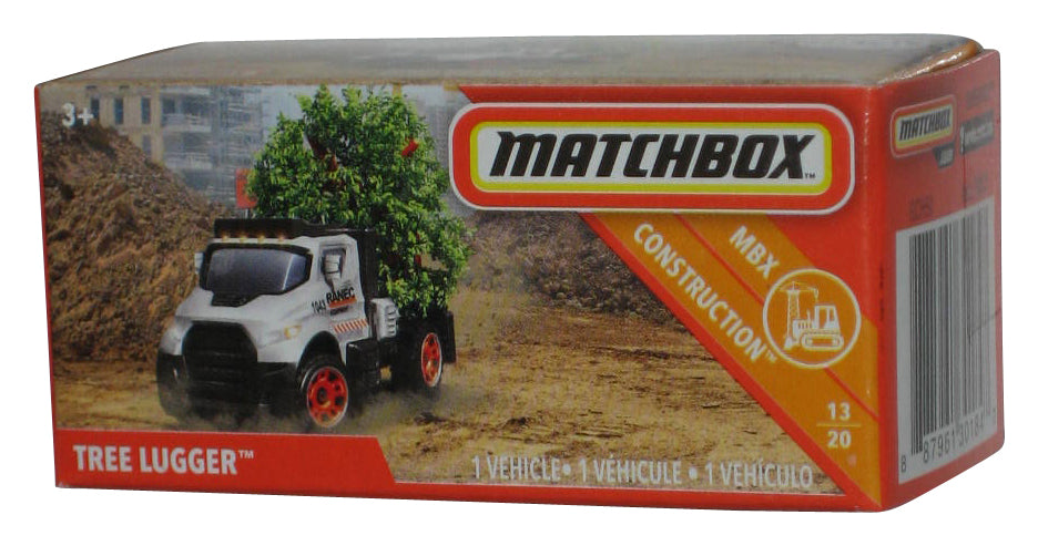 Matchbox MBX Construction 13/20 (2018) Power Grabs Box White & Orange Tree Lugger Toy 26/100