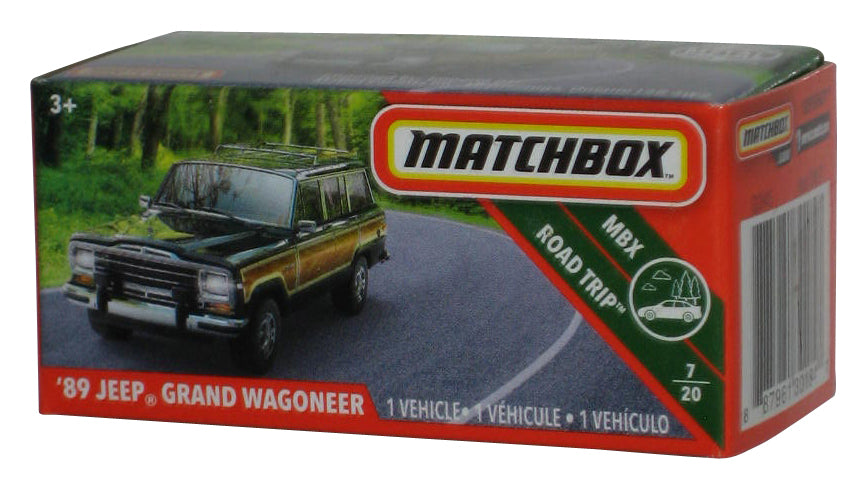 Matchbox MBX Road Trip 7/20 (2018) Power Grabs Box Black '89 Jeep Grand Wagoneer Car 14/100