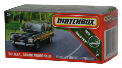Matchbox MBX Road Trip 7/20 (2018) Power Grabs Box Black '89 Jeep Grand Wagoneer Car 14/100