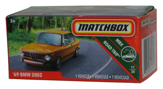 Matchbox MBX Road Trip 11/20 (2018) Power Grabs Box Yellow '69 BMW 2002 Toy Car 7/100