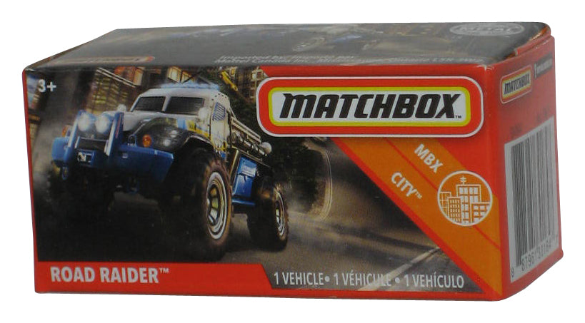 Matchbox MBX City Road Raider (2019) Power Grabs Box Blue & White Toy Truck 23/100