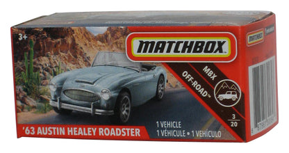 Matchbox MBX Off-Road 3/20 (2019) Power Grabs Box Blue '63 Austin Healey Roadster Toy Car 78/100