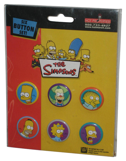The Simpsons (2007) Hot Properties Six Button Set