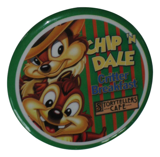 Disney Chip 'N Dale Critter Breakfast Storytellers Café 3-Inch Button