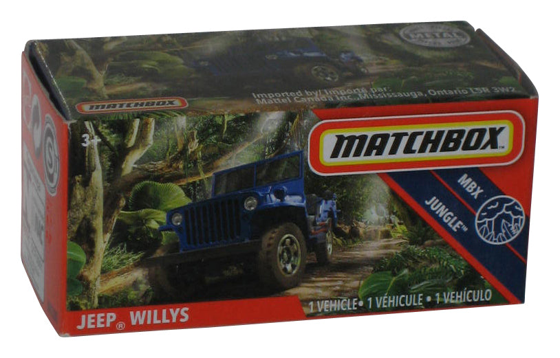 Matchbox MBX Jungle (2020) Power Grabs Box Blue Jeep Willys Metal Toy Car 68/100