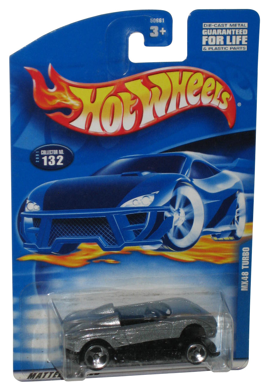 Hot Wheels MX48 Turbo (2001) Silver Collector Toy Car #132