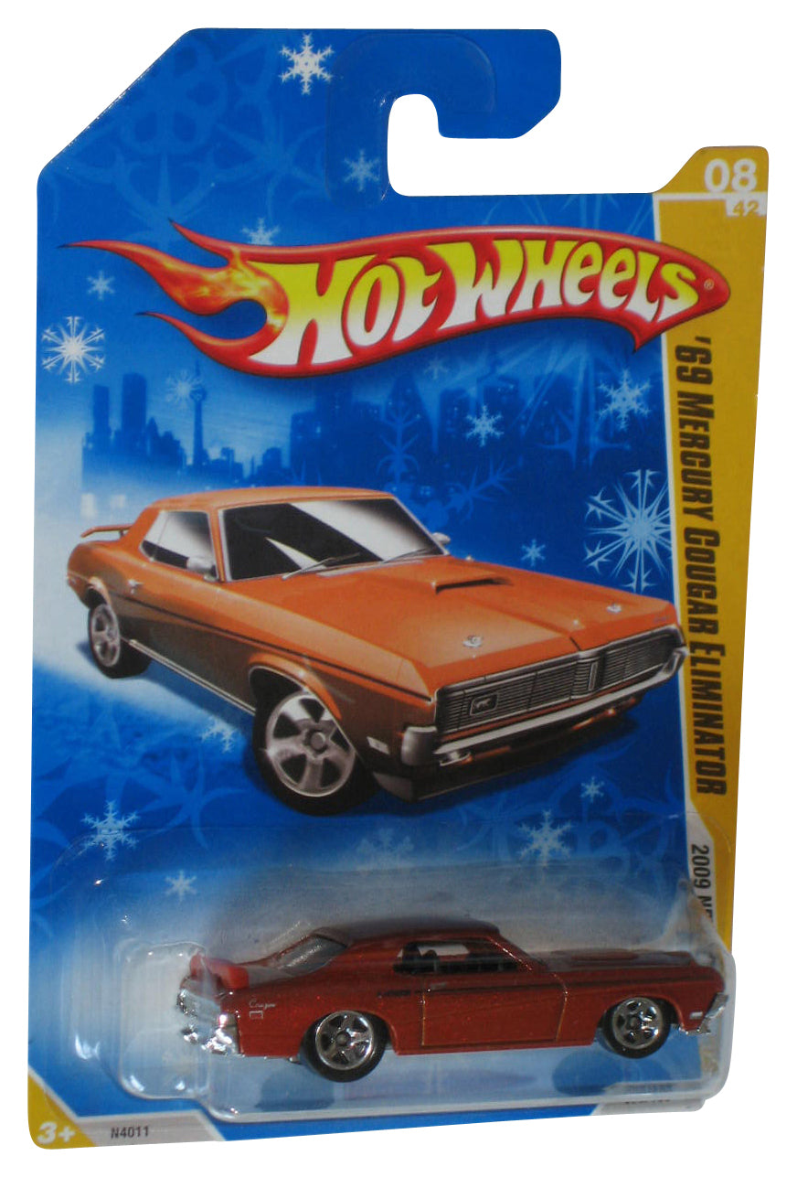 Hot Wheels 2009 New Models Orange '69 Mercury Cougar Eliminator Toy Car 008/190 - (Snowflake Card)