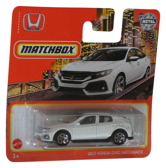 Matchbox 2017 Honda Civic Hatchback (2020) Metal White Toy Car 98/100 - (Short Card)