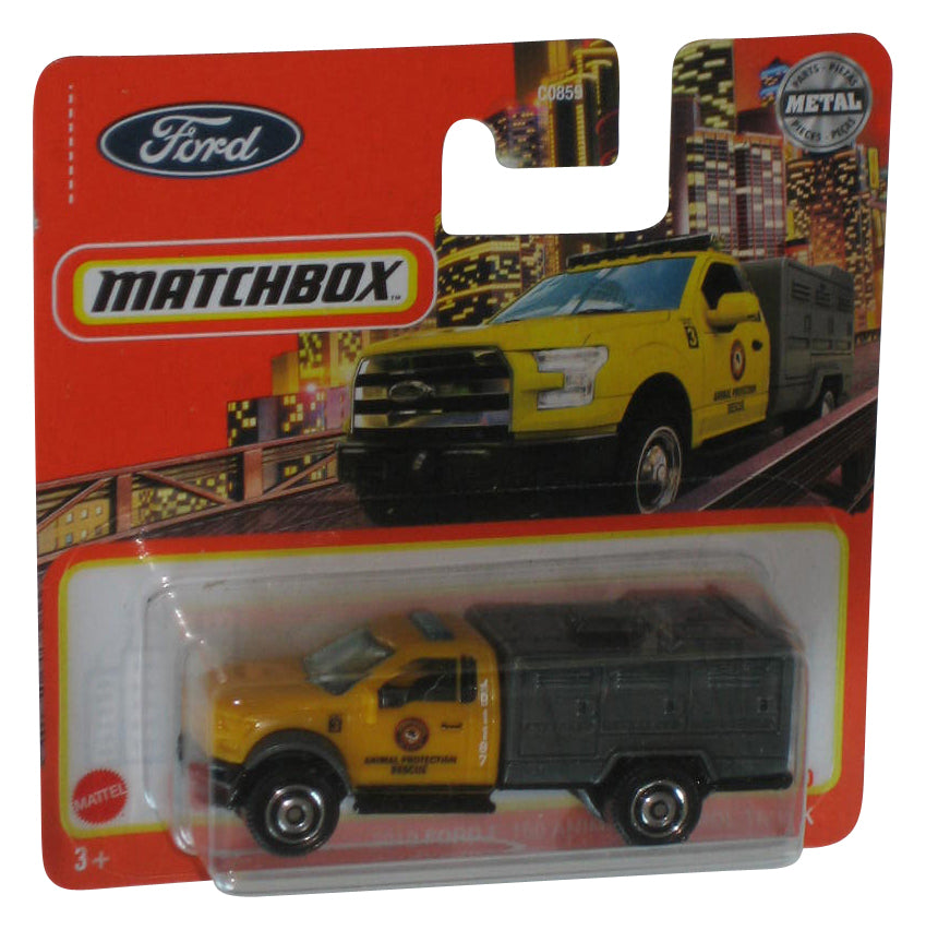 Matchbox Yellow & Gray 2010 Ford F-150 Animal Control Truck Metal Toy 72/100 - (Short Card)