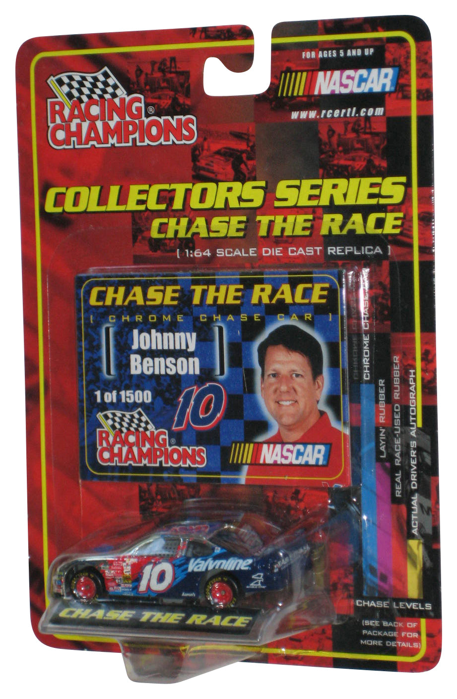 Nascar Racing Champions (2001) Collectors Chase The Race Chrome Johnny Benson Toy Car #10