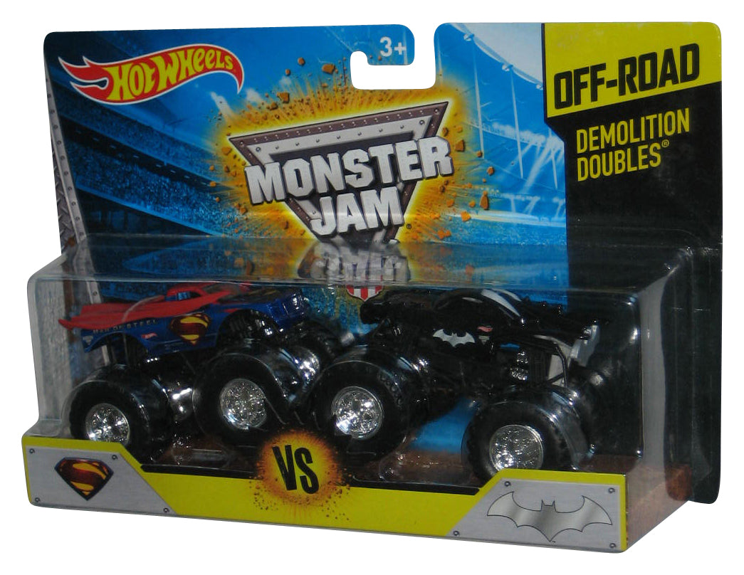 Hot Wheels Monster Jam Off-Road Demolition Doubles (2014) Superman vs Batman Toy Truck 2-Pack