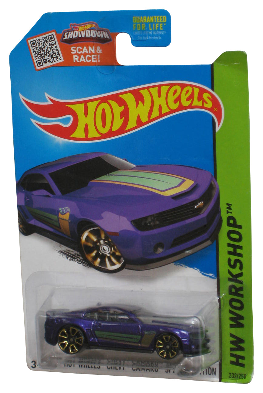 Hot Wheels HW Workshop (2013) Purple '13 Chevy Camaro Special Toy Car 232/250 - (Card Wear)