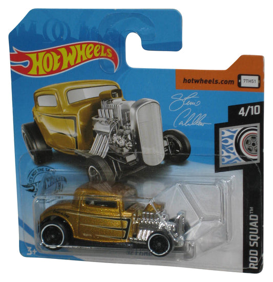Hot Wheels Rod Squad 4/10 (2018) Gold '32 Ford Toy Car 105/250 - (Short Card)