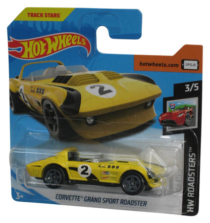 Hot Wheels HW Roadsters 3/5 (2017) Corvette Grand Sport Roadster Yellow Car 53/250 - (Short Card)