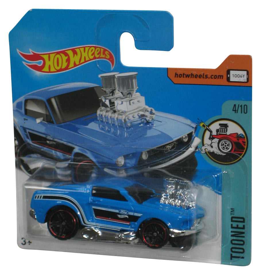 Hot Wheels Tooned 4/10 (2015) Blue '68 Mustang Toy Car 124/365 - (Short Card)