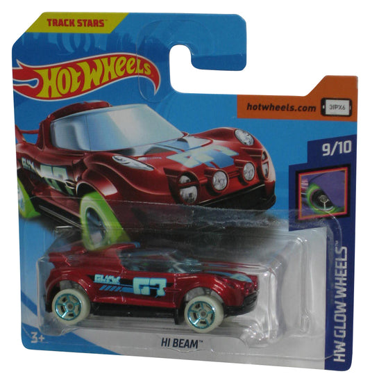 Hot Wheels HW Glow 9/10 (2017) Red Hi Beam Toy Car 162/365 - (Short Card)